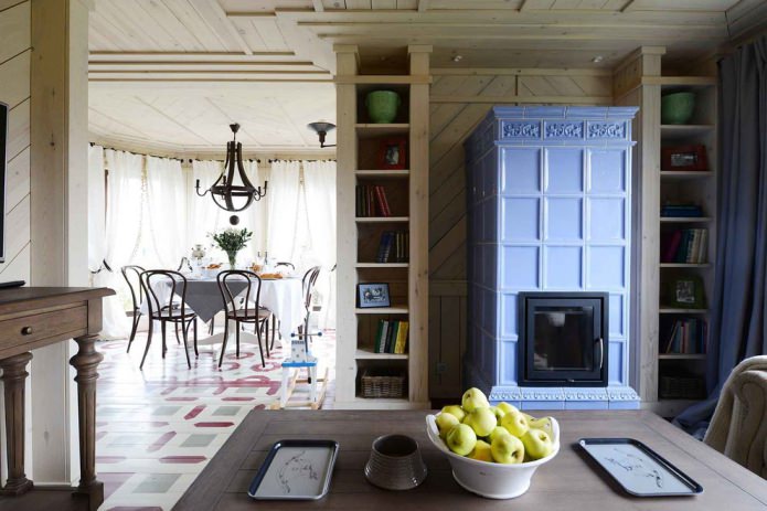 kachel in een landelijk interieur