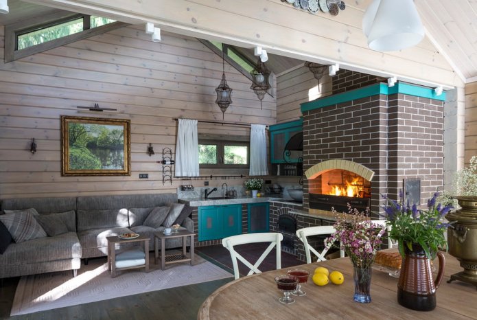 open haard in een priv?woning