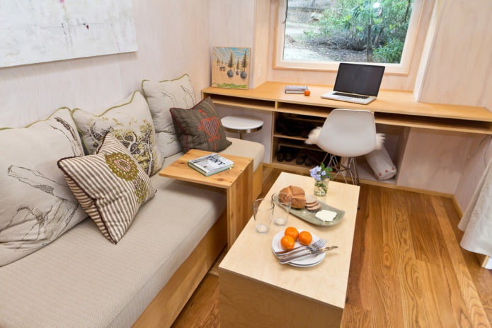 interieur van een klein huisje