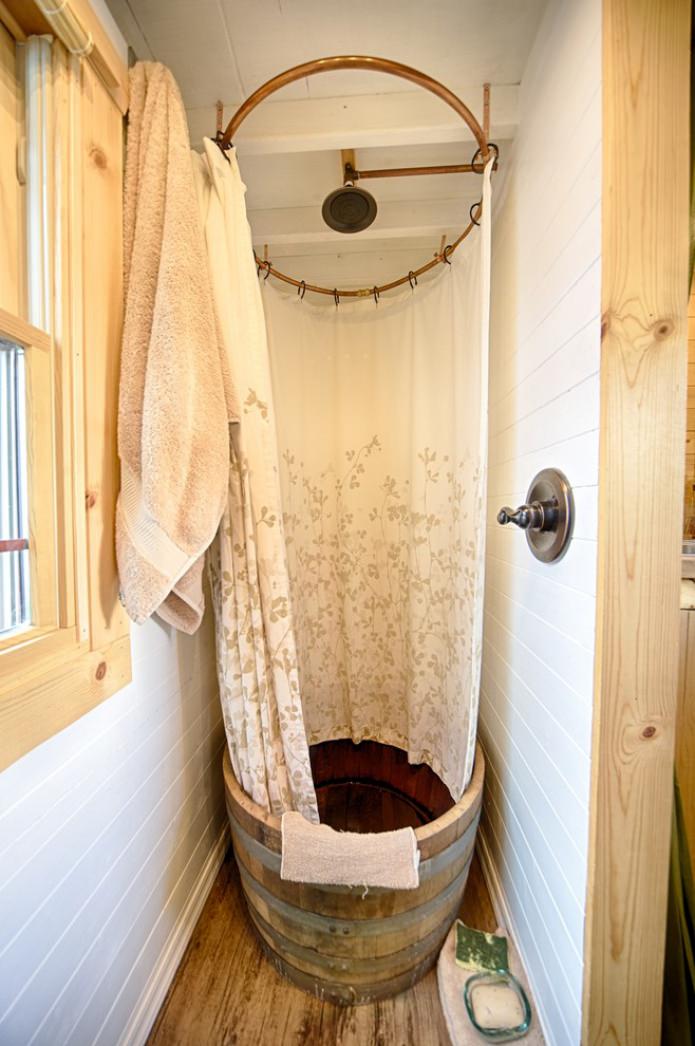 Douche in een klein landhuis
