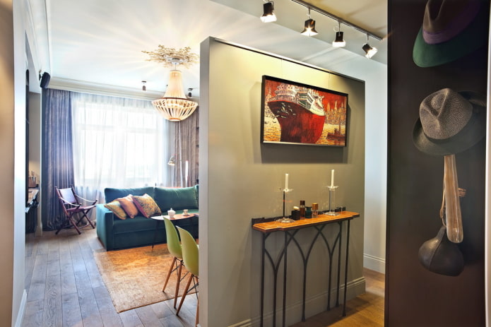 rechthoekige wand in het interieur