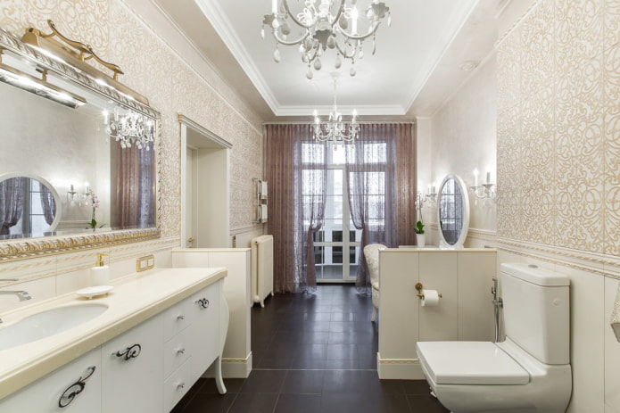 scheidingswanden in het interieur in een klassieke stijl