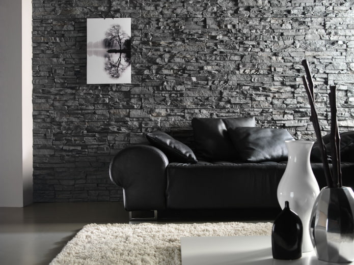 decoratieve steenafwerking met imitatieleisteen