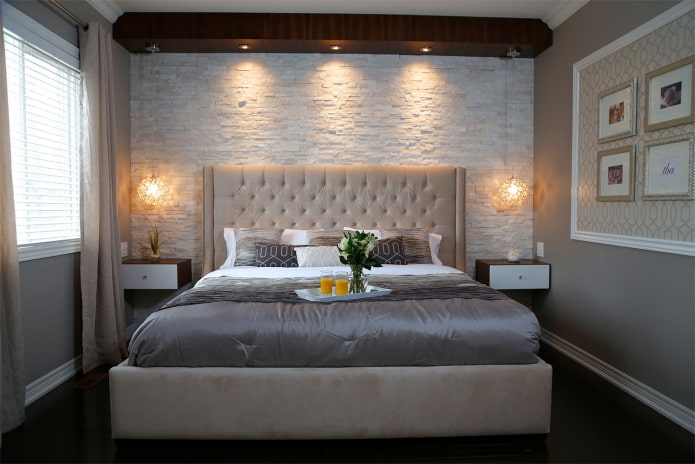 witte decoratieve steenafwerking