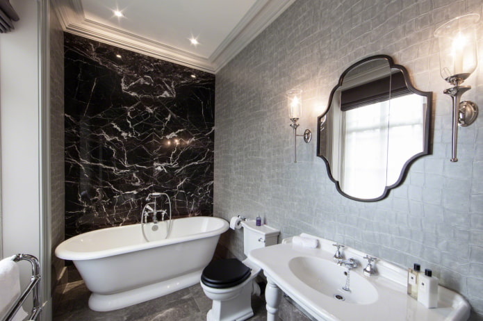 decoratieve steenafwerking onder marmer