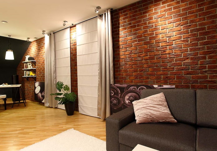 afwerking decoratieve steen rood