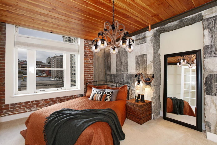 houten plafond in loftstijl