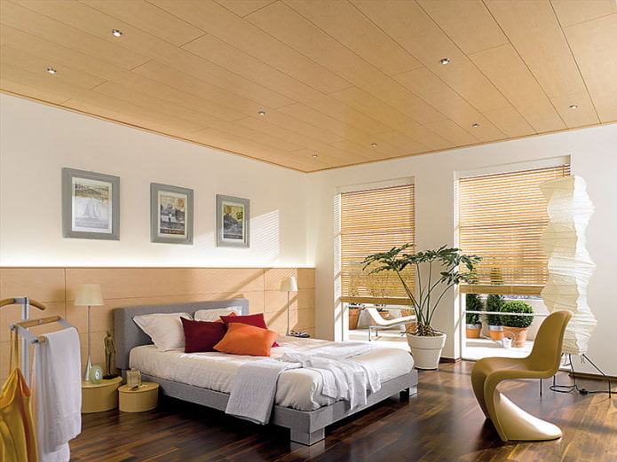 houten mdf-panelen in de slaapkamer
