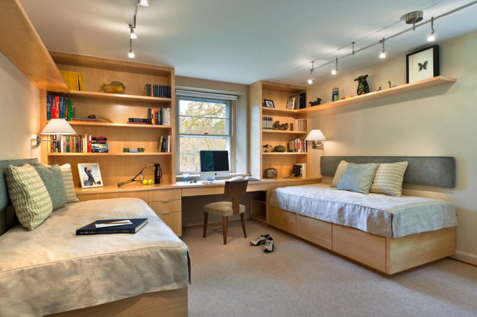 meubels voor een kinderkamer voor twee jongens