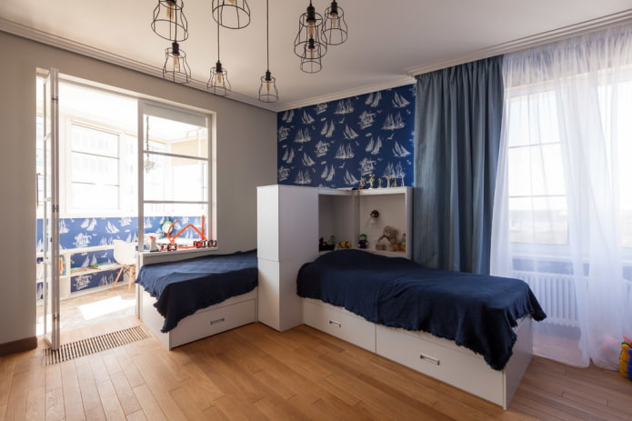 het plannen van een kinderkamer voor twee jongens