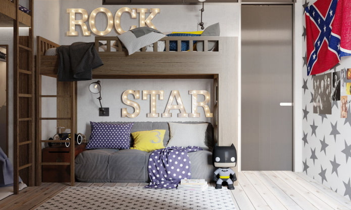 meubels voor een kinderkamer voor twee jongens