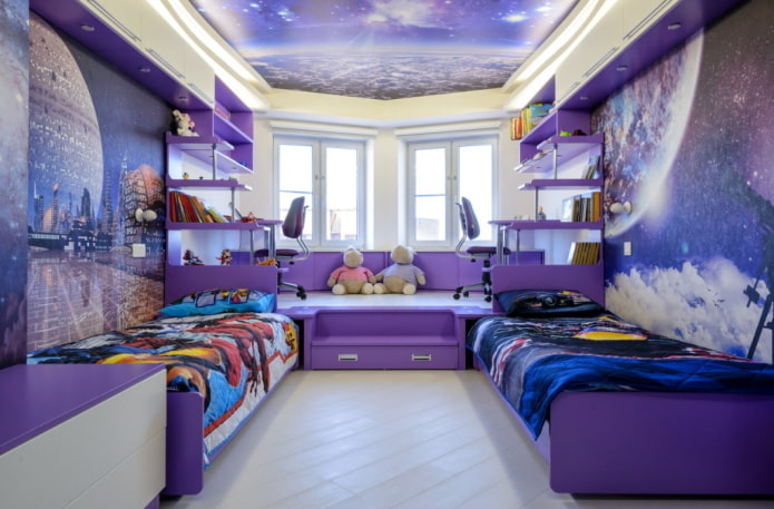 ontwerp van een kinderkamer voor twee jongens