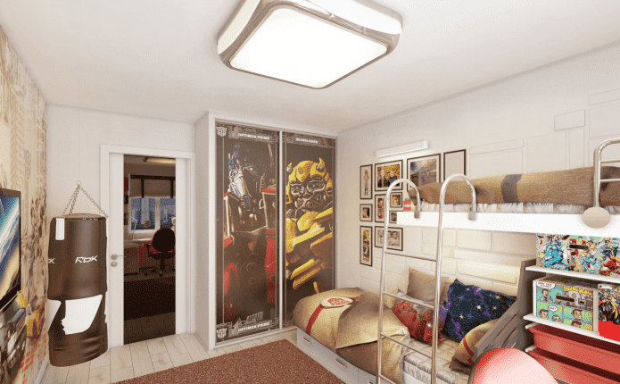 ontwerp van een kinderkamer voor twee jongens
