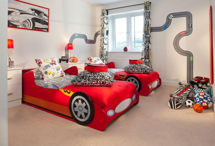 ontwerp van een kinderkamer voor twee jongens