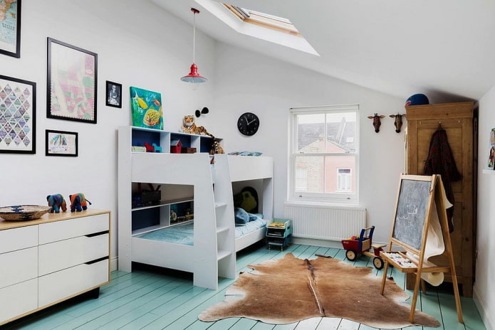 Kinderkamer voor twee jongens in Scandinavische stijl