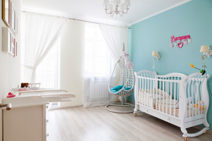 decoratie in het interieur van een kinderkamer