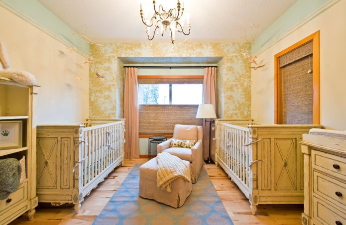 babykamer in shabby chic stijl