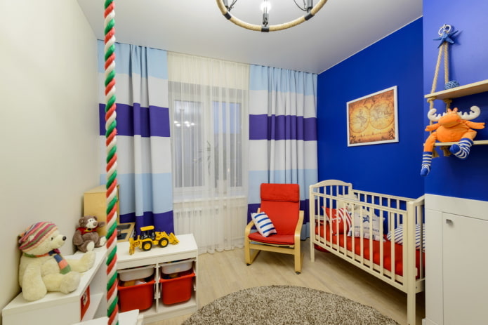 babykamer in nautische stijl