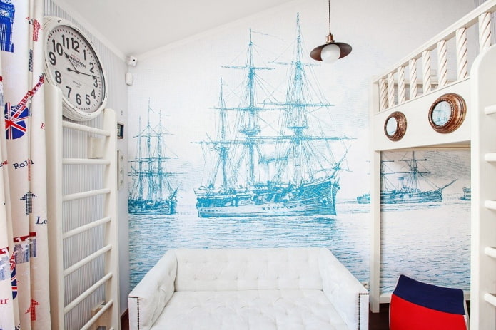 kinderkamerontwerp in maritieme stijl