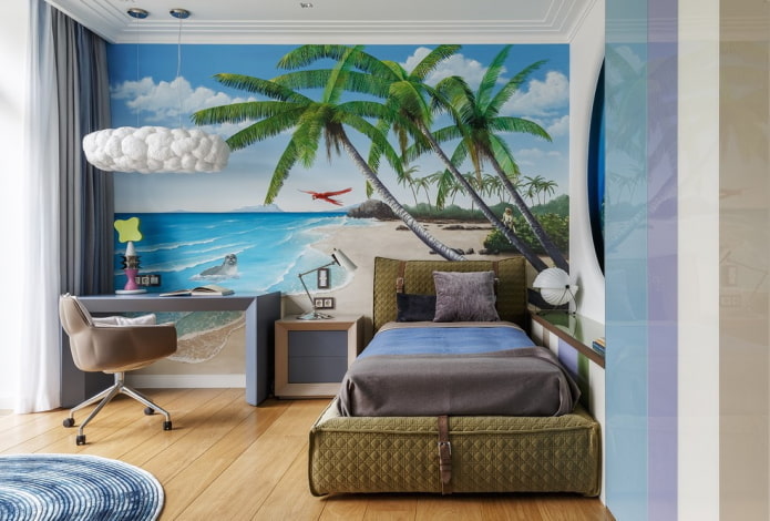 decoratie van een kinderkamer in maritieme stijl