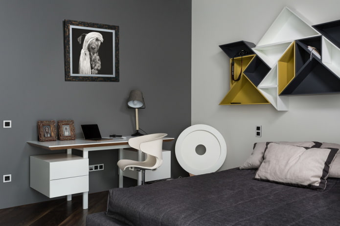 interieur van een tienerkamer in loftstijl