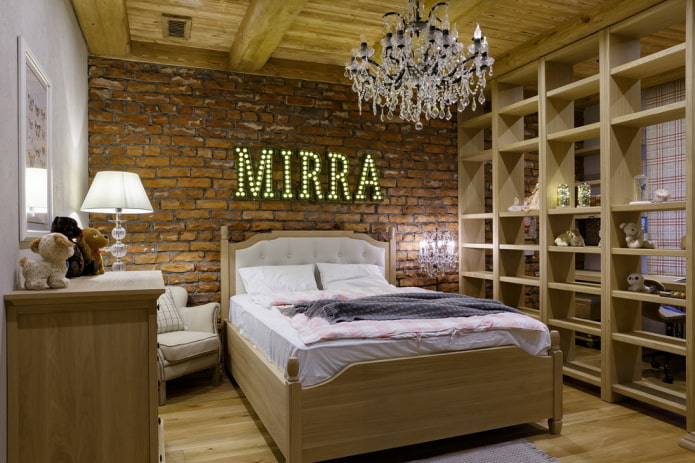 interieur van een meisjeskamer in loftstijl