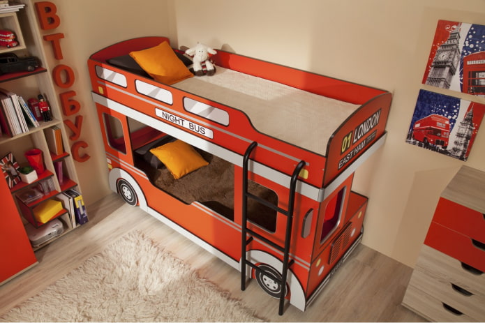 stapelbed-bus in de kinderkamer