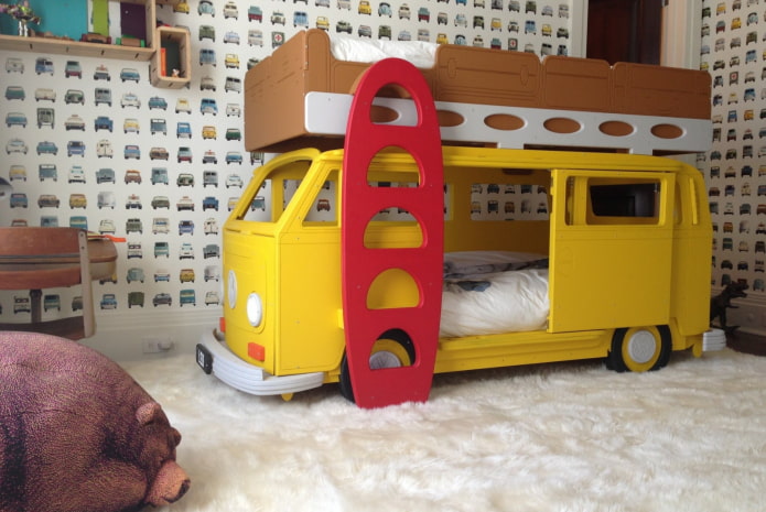 stapelbed-bus in de kinderkamer