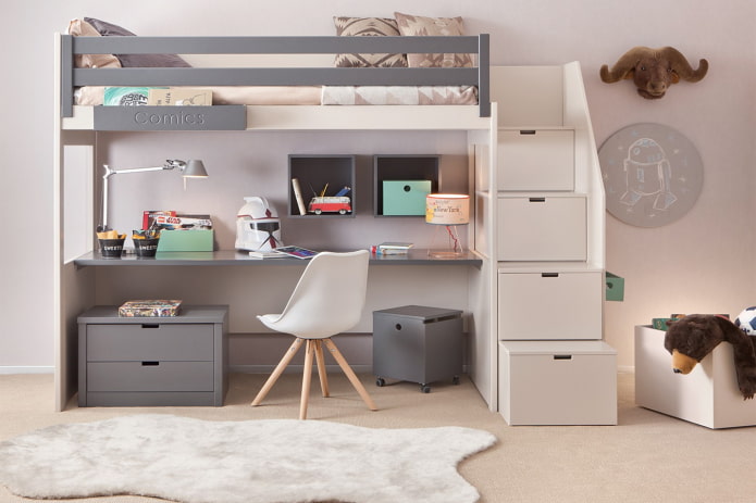 stapelbed in een kamer voor ??n kind
