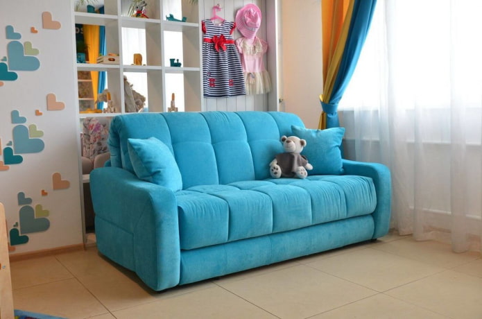 opvouwbare bank in de kinderkamer