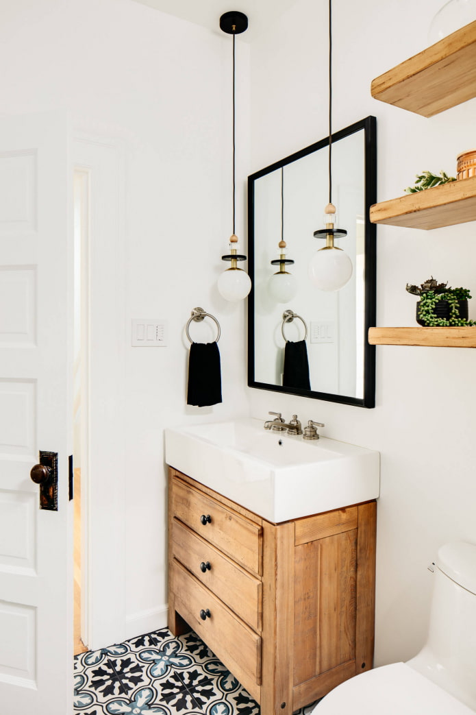 Scandinavische stijl in de badkamer