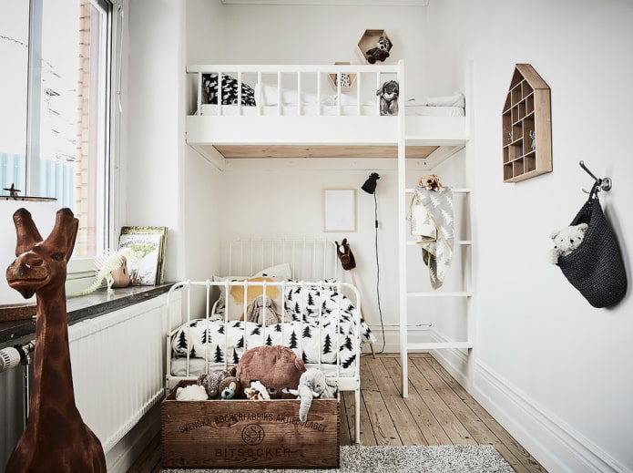 interieur van een slaapkamer voor twee kinderen