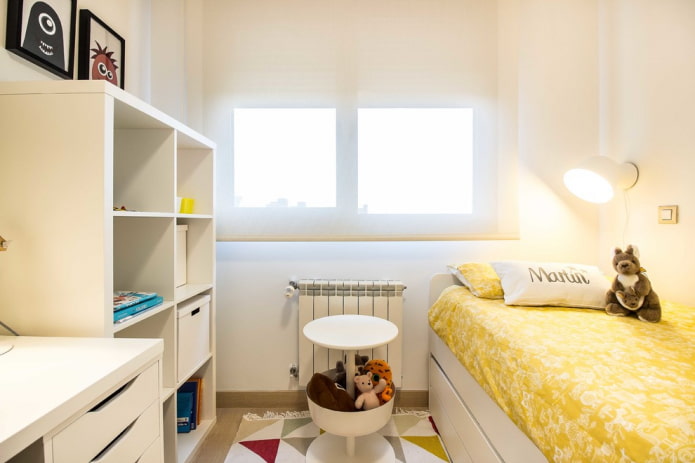 zonering van een kinderkamer van 10 vierkante meter