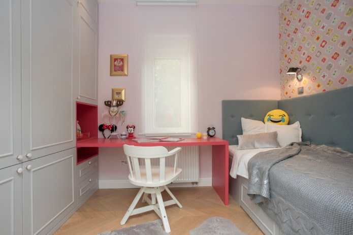 ontwerp van een kinderkamer voor een meisje