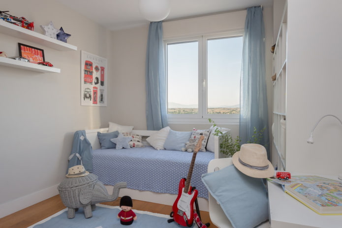 ontwerp van een kinderkamer voor een jongen