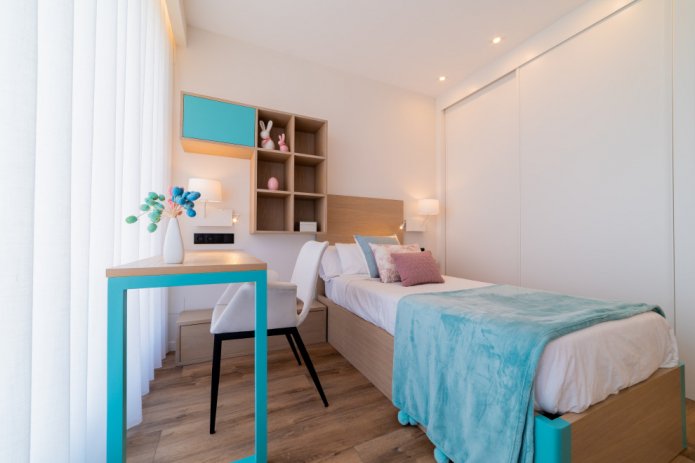 inrichting van een kinderkamer met 9 vierkanten
