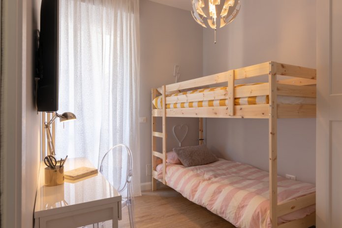 slaapkamer van 9 vierkante meter voor twee kinderen