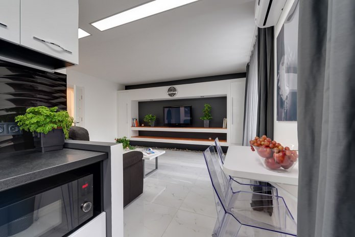 Tweekamerappartement in Europese stijl, 45 m?.