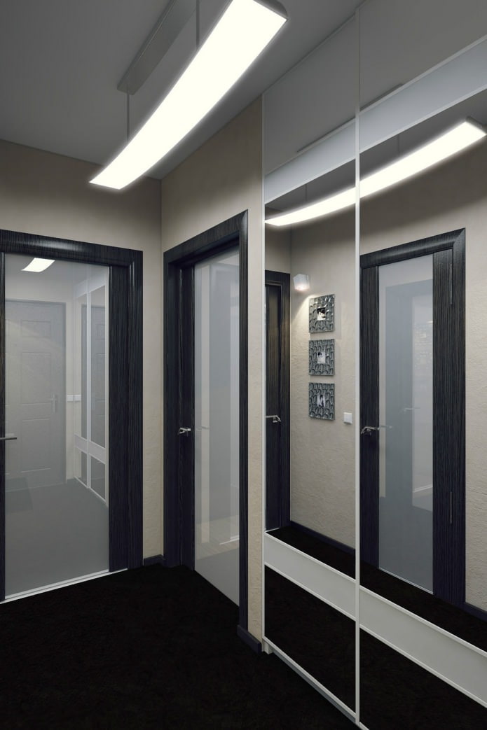 gang in een tweekamerappartement van 50 m?.