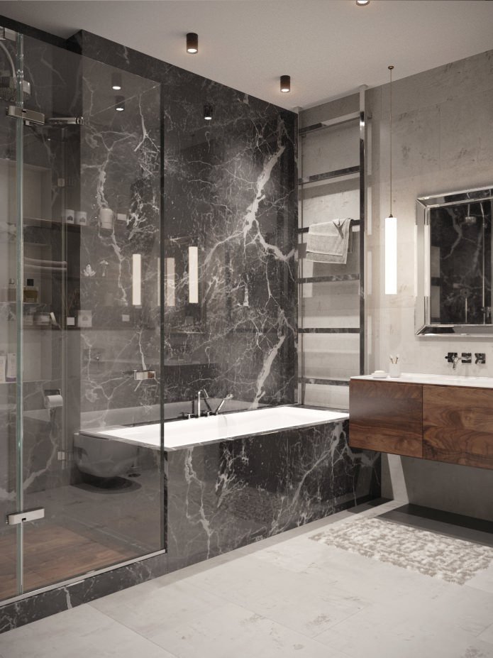 badkamer met marmerdesign