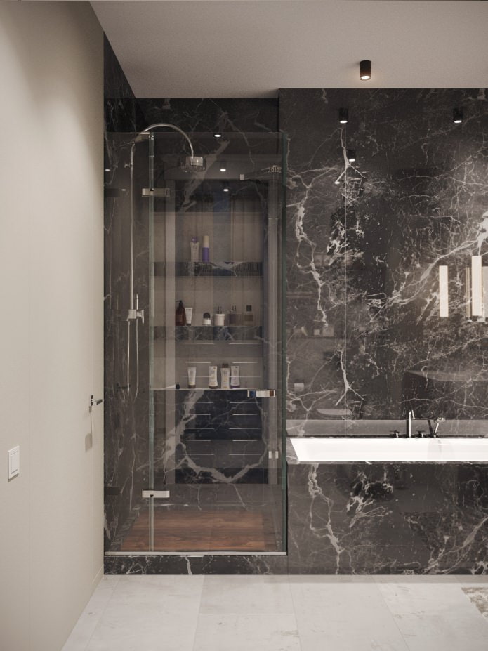badkamer met marmerdesign