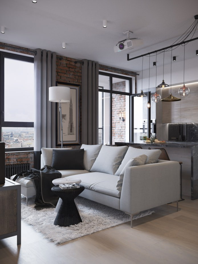 woonkamer-keuken ontwerp