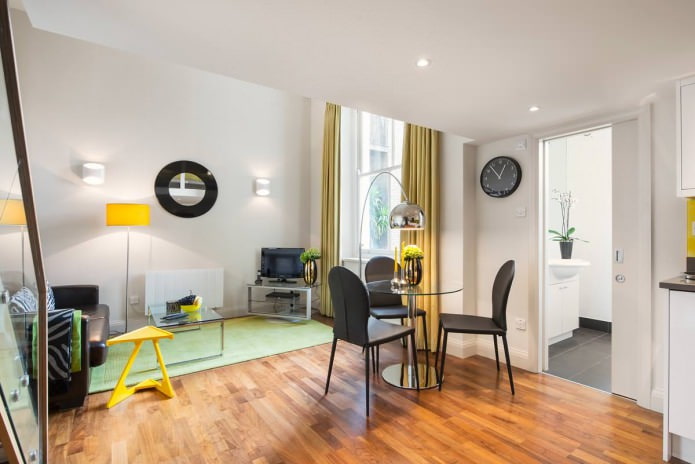 ontwerp van een studio met twee niveaus