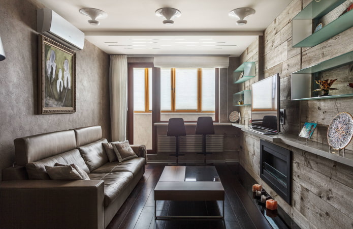 Ontwerp van een rechthoekige woonkamer