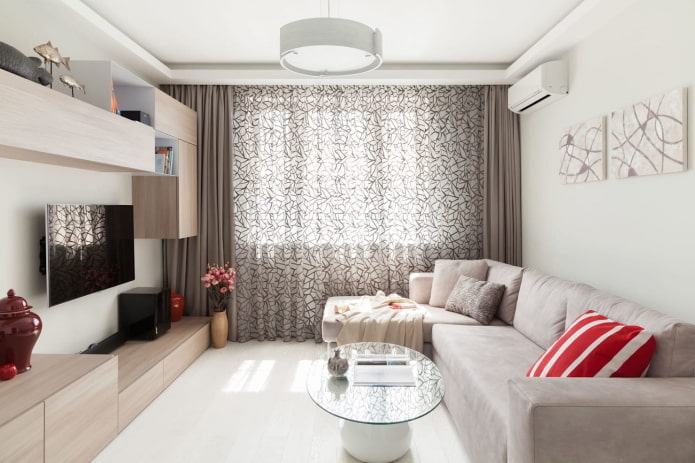 rode accenten in het interieur
