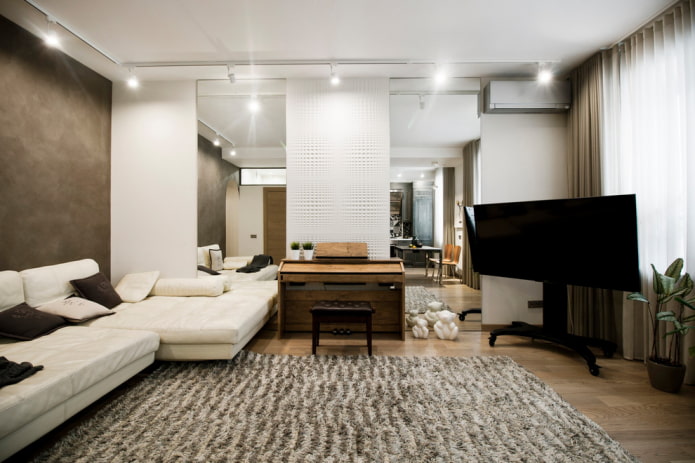 interieur van een vierkante hal van 18 m?.