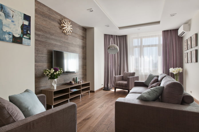 interieur van een rechthoekige hal van 18 vierkante meter