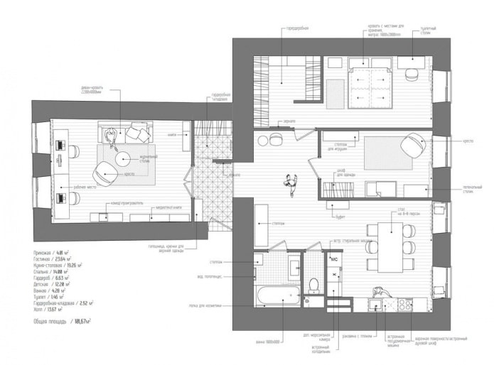3-kamerappartementindeling