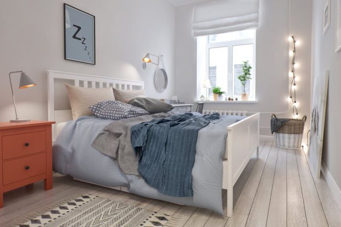 slaapkamer in het ontwerpproject van een appartement van 100 m?.
