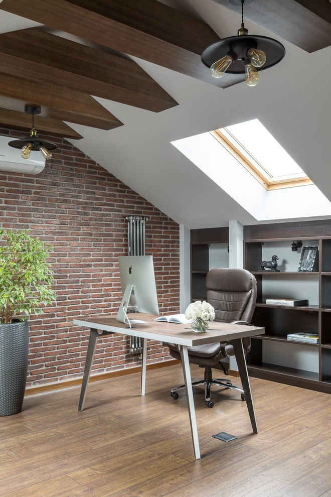 studeerkamer op zolder interieur
